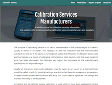 Tablet Screenshot of calibratingservices.com